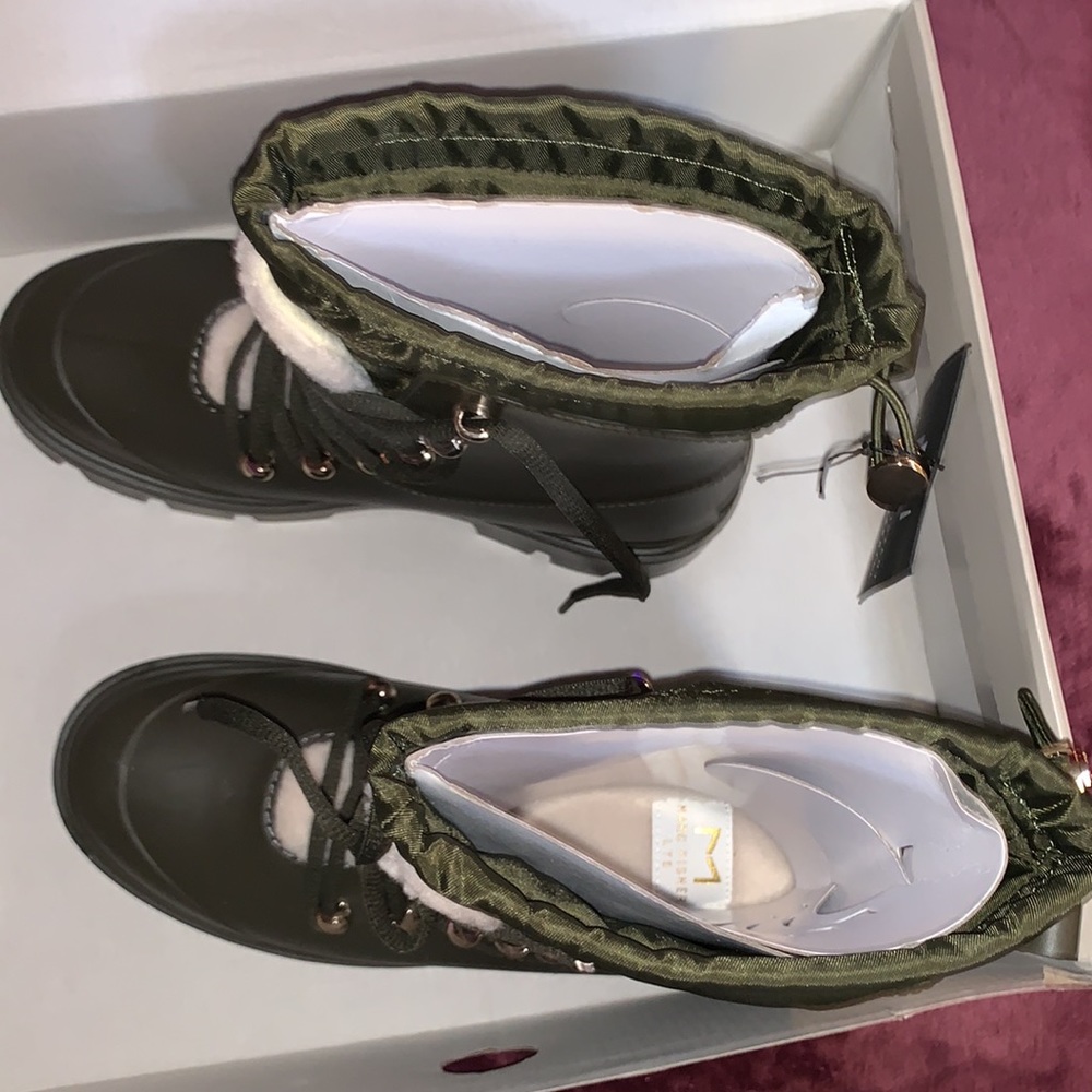 NEW Marc Fischer LTD Freely Waterproof Lace Up Rain Boots - Picture 6 of 8